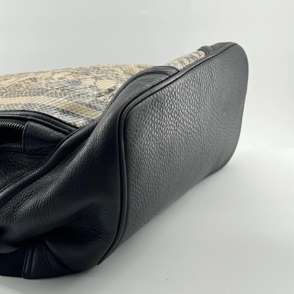 MCM Leather Backpack with Python Print Front Panel - Picture 6 of 16